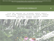 Tablet Screenshot of greenwoodherbals.com